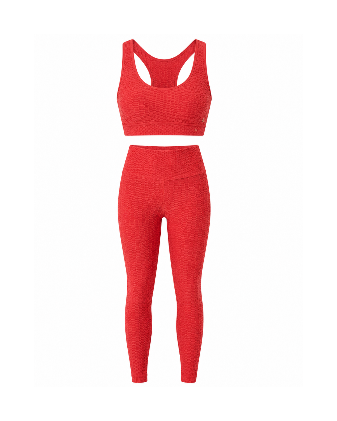 CONJUNTO BALANCE - TOP NADADOR + LEGGING CÓS ALTO SCRUNCH - RED