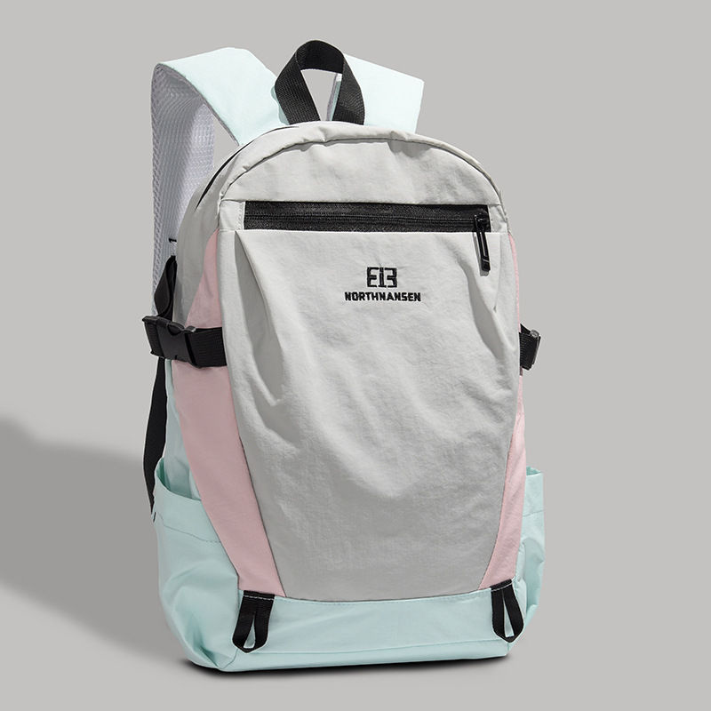 Thumbnail: Casual Lightweight Outdoor Hiking Backpack Spliced Large-Capacity Backpack Stude