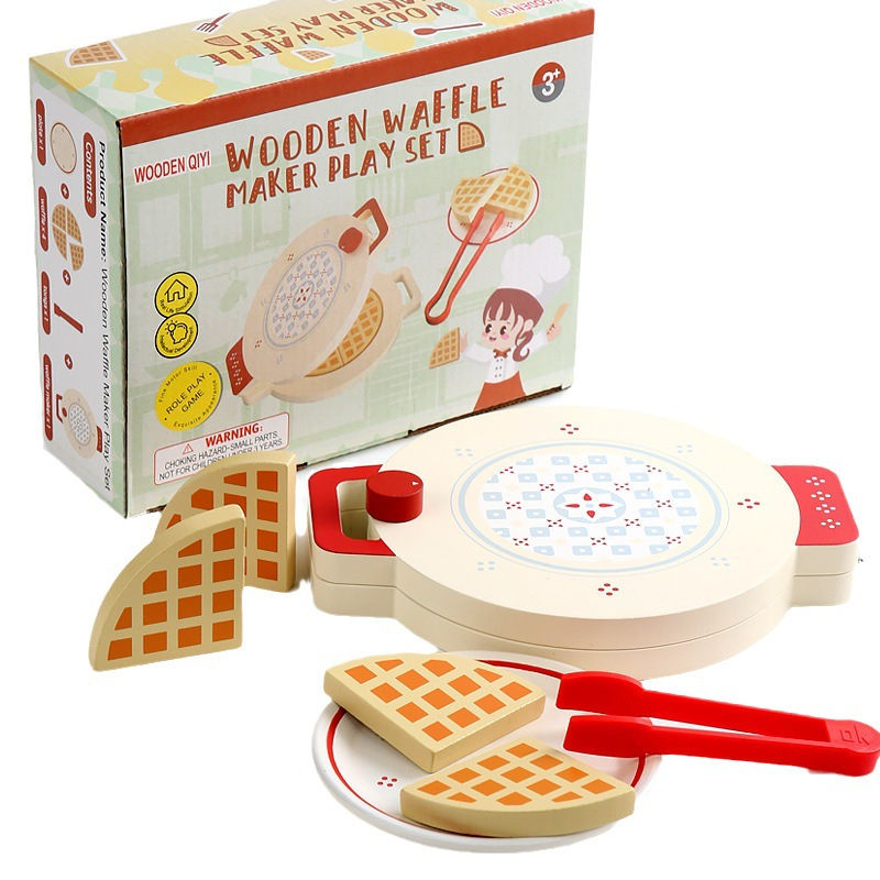 Thumbnail: Wooden Toy Children's Play Toy Kitchen Bread Machine Coffee Machine Stirring Sol