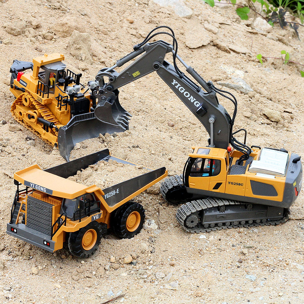 Thumbnail: Children's remote control dump truck toy boy dump truck model excavator engineer