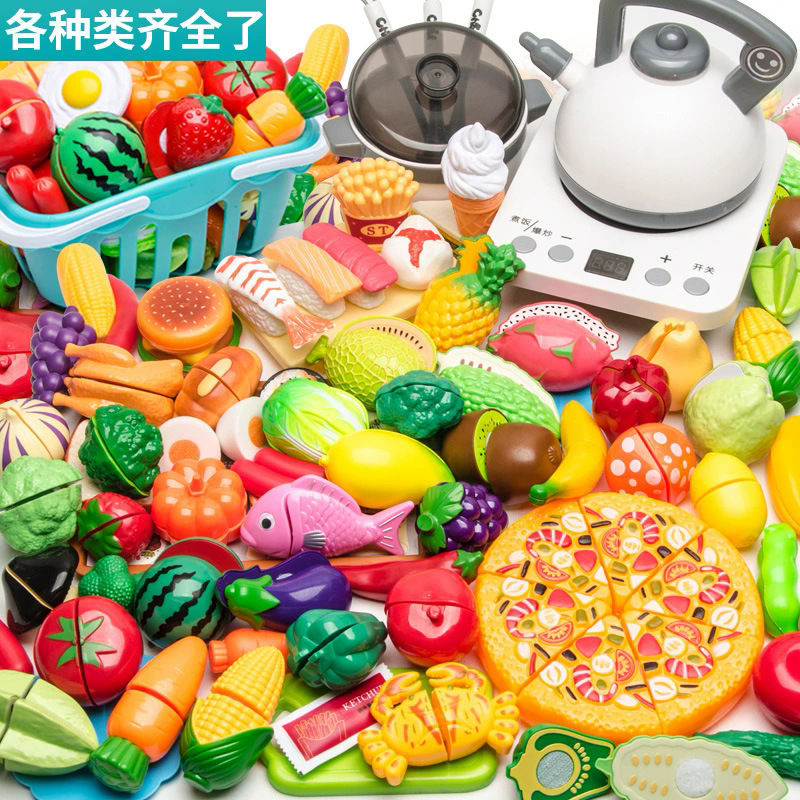 Thumbnail: Cross-border Children's Play-house Fruit Chicing Simulation Kitchen Stove Girl V