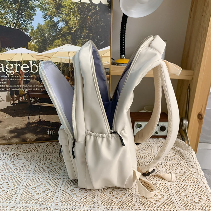Thumbnail: Simple Youth Campus Schoolbag Fashion Trend College Student Backpack Nylon Breat
