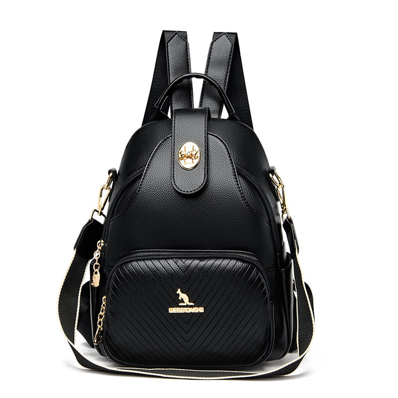 Thumbnail: Cross-border Wholesale Soft Leather Backpack Women's New Fashion All-match Multi