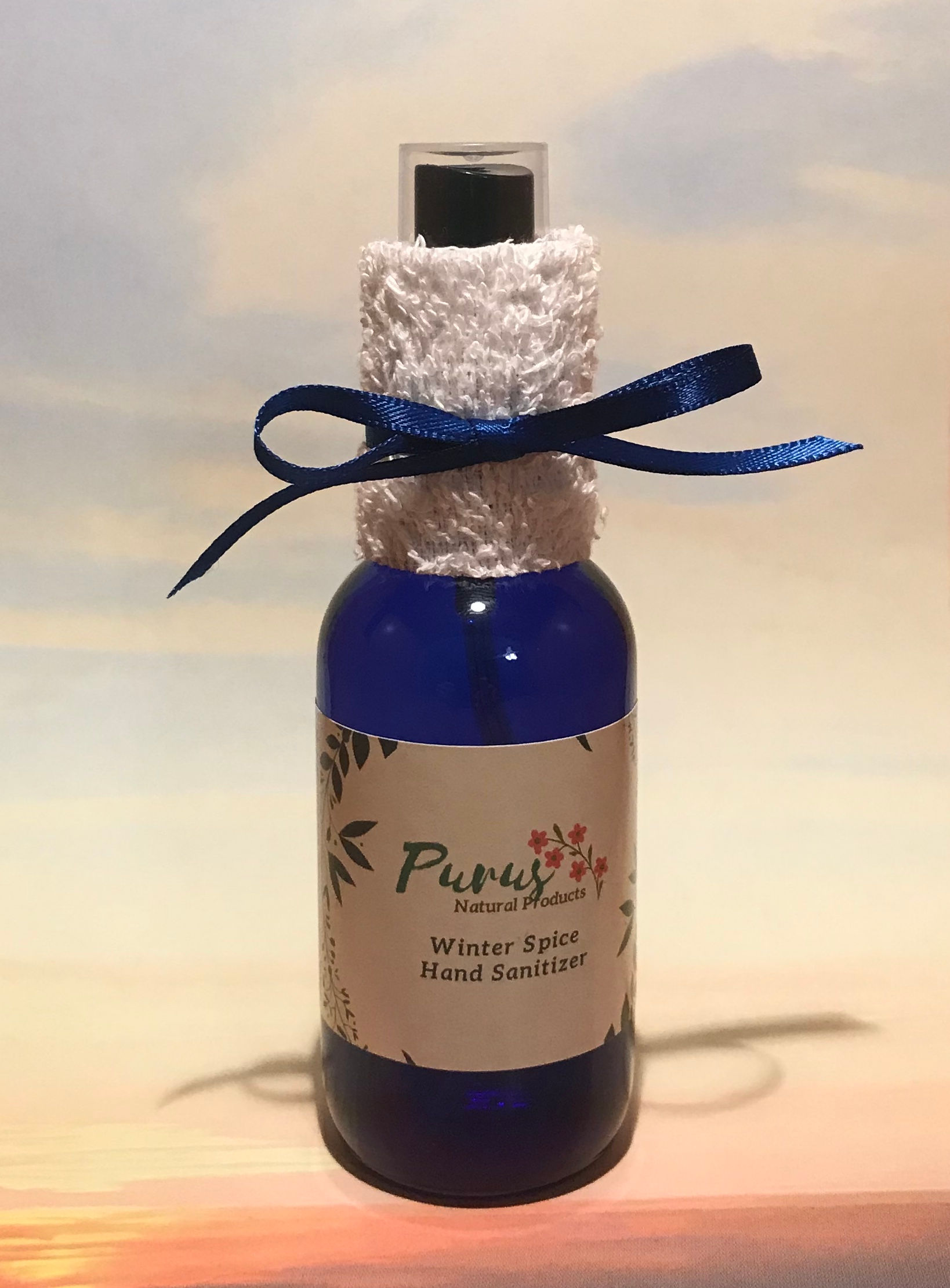 Winter Spice Hand Sanitizer - Glass Bottle with Sprayer