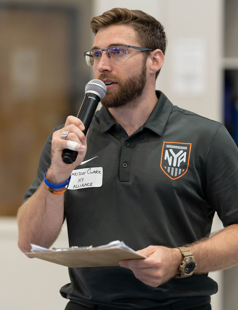 Coach Garison managing the GymACT College Bound Camp, Lafayette, CO