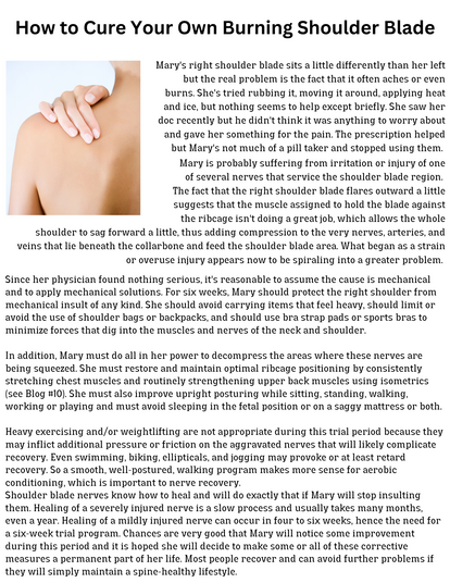 How to Cure Your Own Burning Shoulder Blade