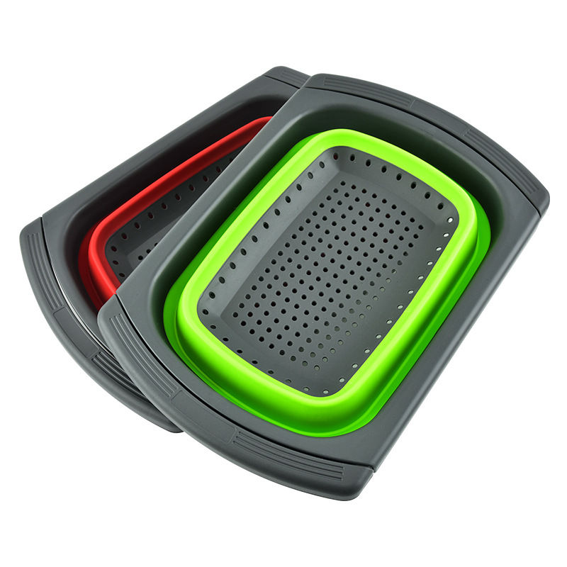Thumbnail: Collapsible Silicone Drain Basin with Handles