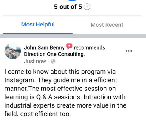 fmcg marketing course testimonial - john