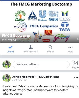 fmcg online mba marketing course testimonial - ashis