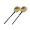 Thumbnail: Set of 2 Gold Salad Servers with Black Handle