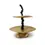 Thumbnail: Gold 2 Tier Centerpiece w/ Black Pebble Design