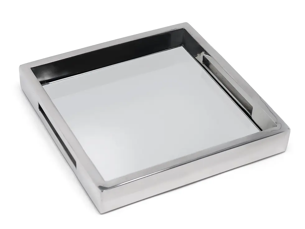 Thumbnail: Silver Square Mirror Tray