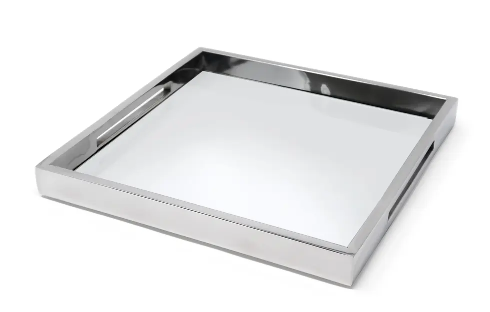 Thumbnail: Silver Square Mirror Tray