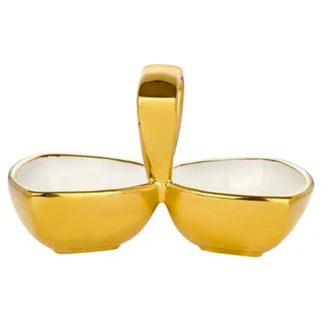 Gold Snack Bowl with Double Side