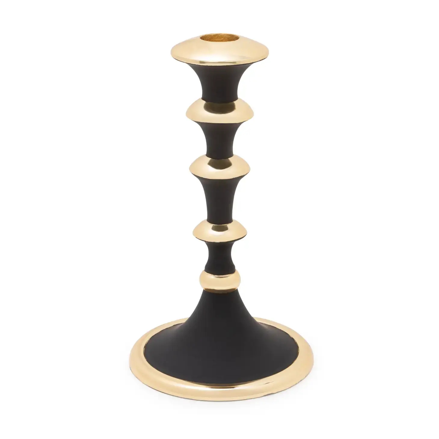 Black and Gold Candlestick Holder