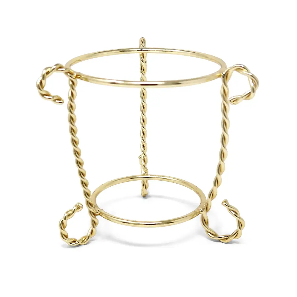 Thumbnail: Glass Candle Holder on Gold Brass Stand