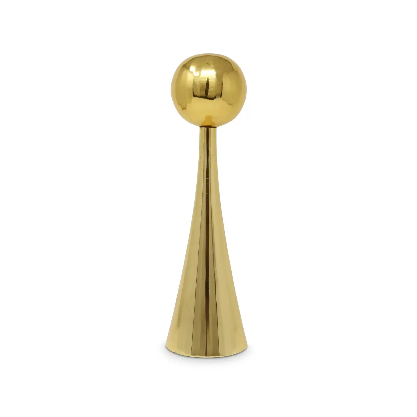 Gold Candlestick with Ball Design