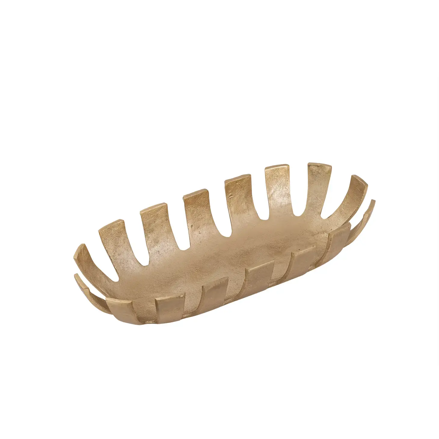 Gold Breadbasket with Linear Design