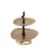 Thumbnail: Gold 2 Tier Centerpiece with Black Pebbles