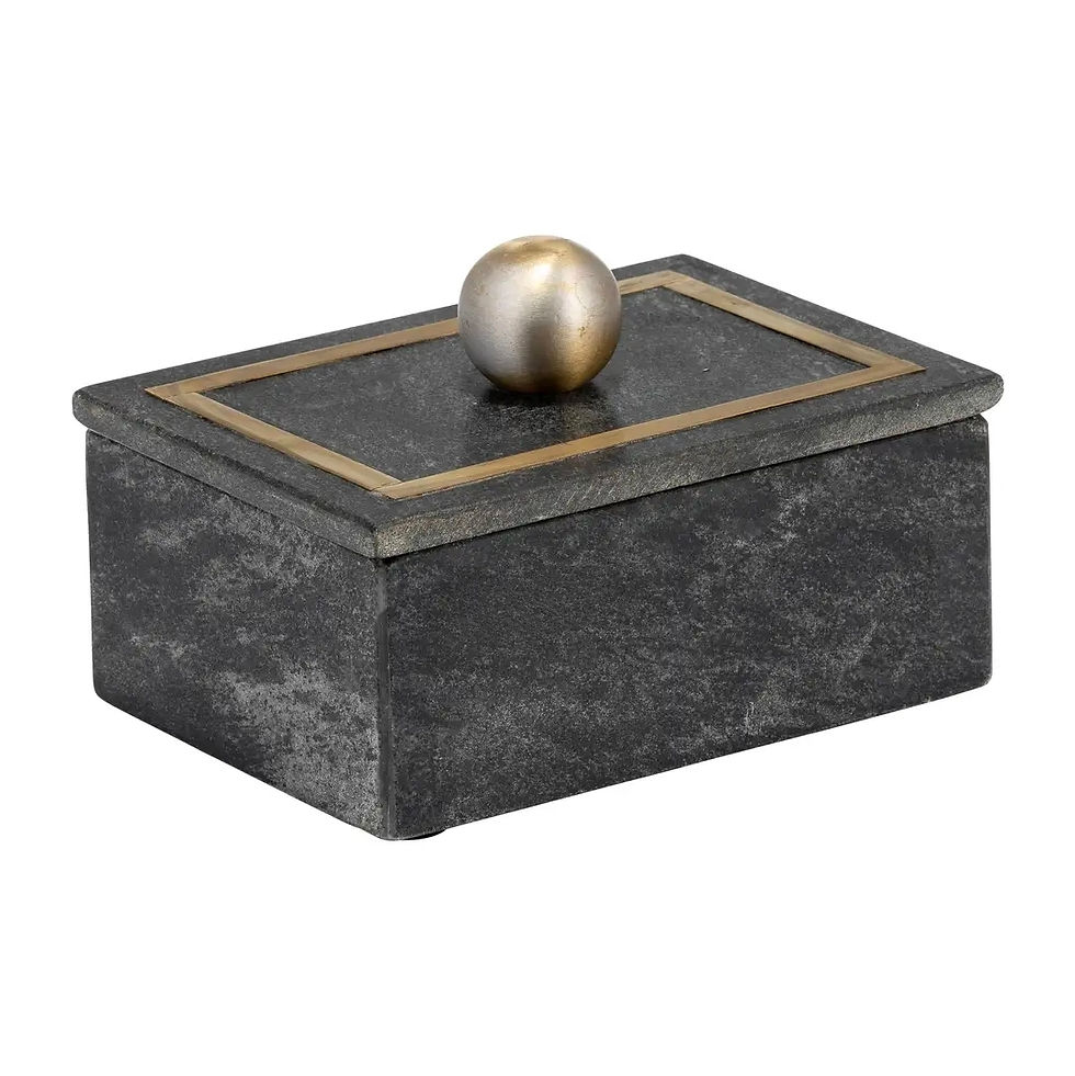 Thumbnail: Black and Gold Rectangular Decorative Box