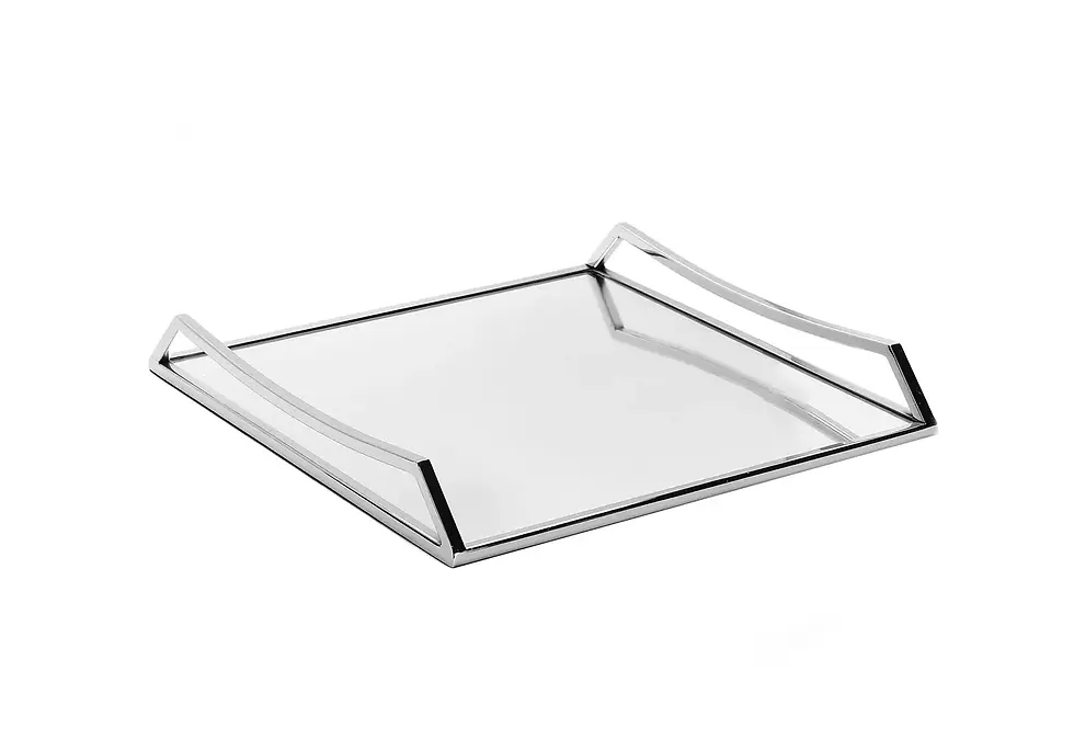 Square Mirror Tray w/ Handles (2 Colors)