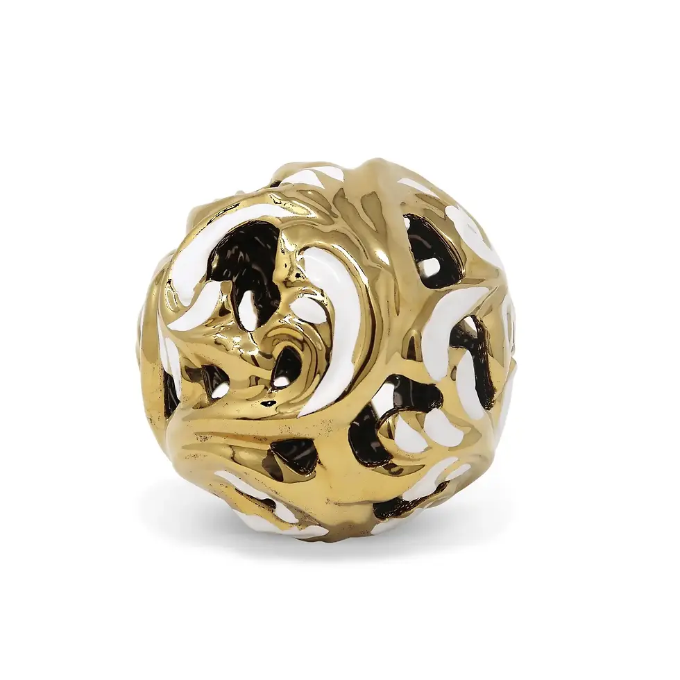 White & Gold Decorative Ball