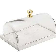 Marble Cake Dome with Gold Knob