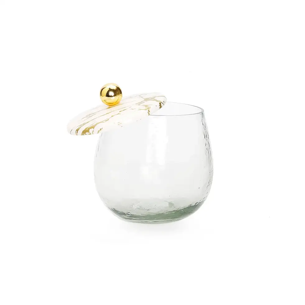 Thumbnail: Gold Marble 3 Bowl Serving Dish w/ Tray