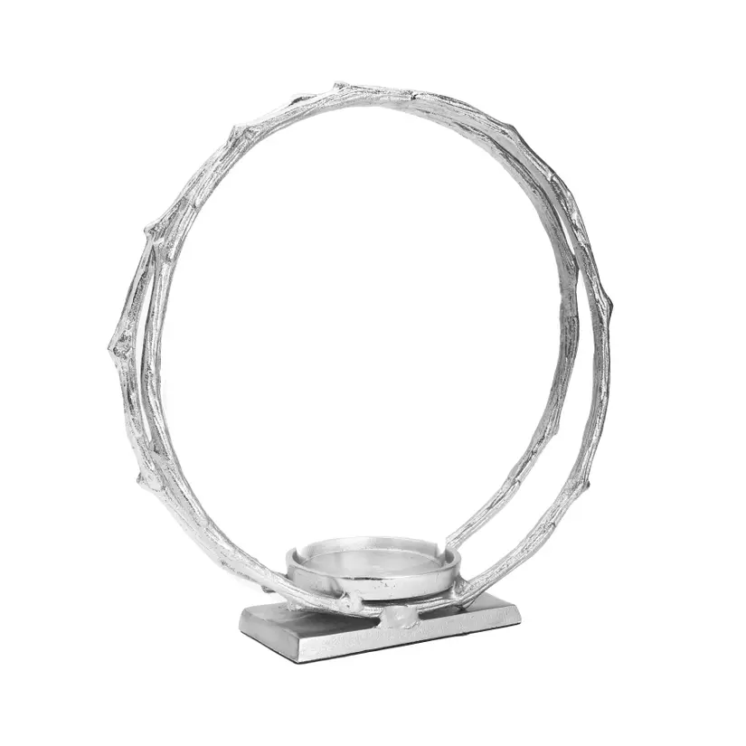 Silver Hurricane Candle Holder