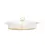 Thumbnail: Oval Marble Print Platter w/ Glass Top & Gold Handle