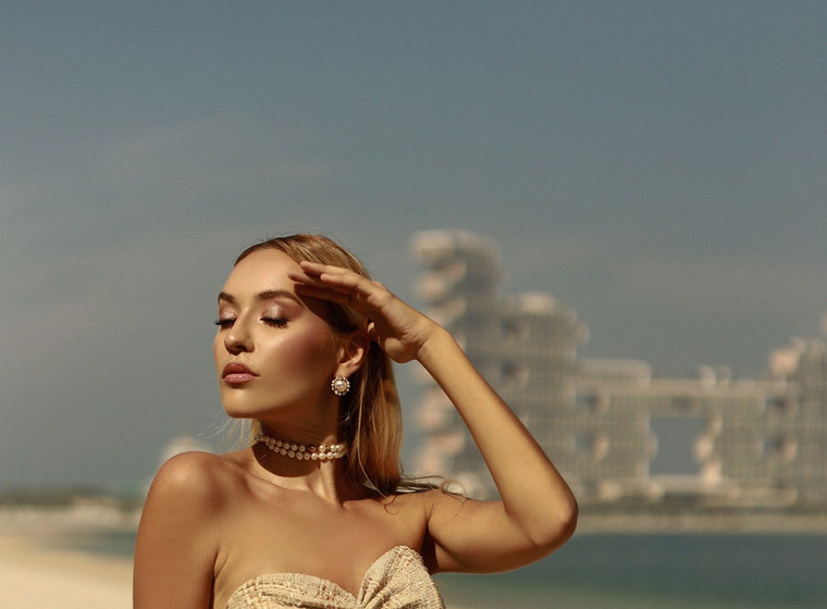 Couture gown by HANIYE, a private couture house in Al Quoz, Dubai