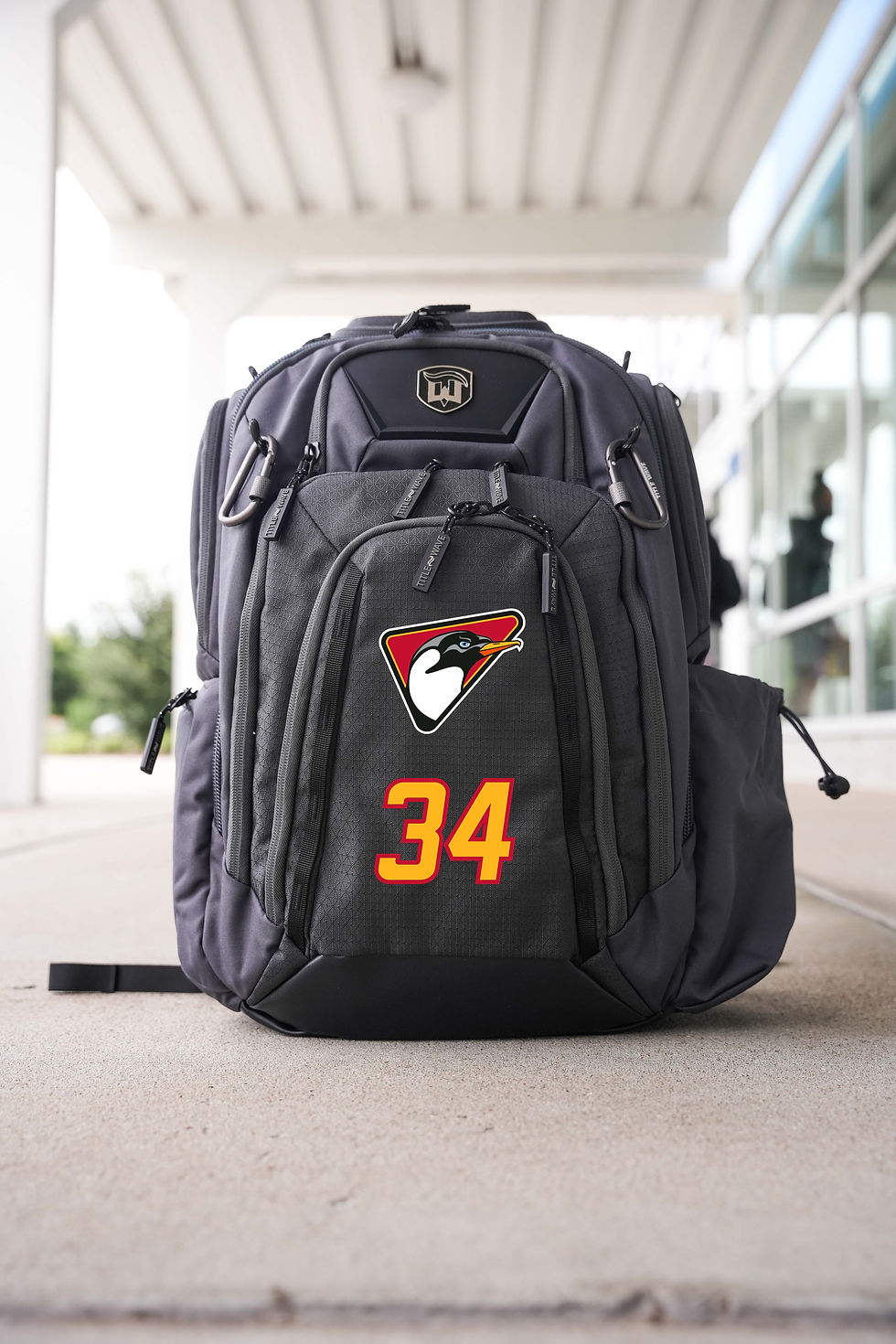 Thumbnail: Dallas Penguins Backpack - Gray with Number