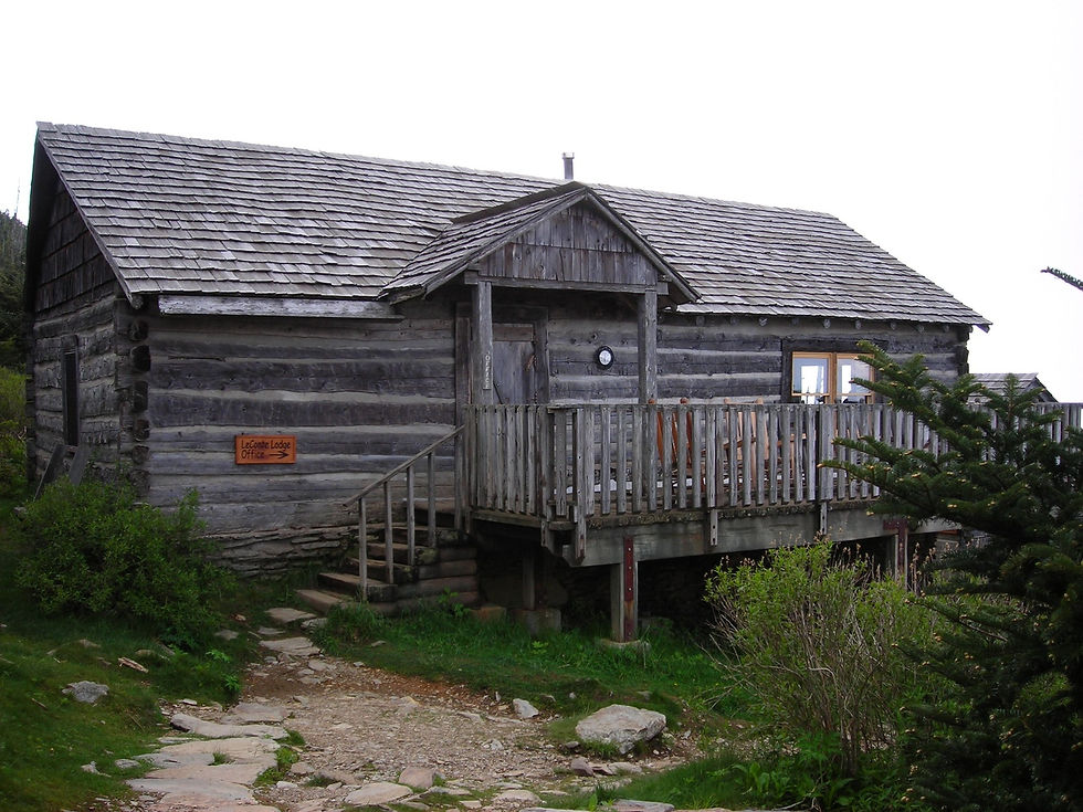 The "old office" with the famous thermometer under the porch.