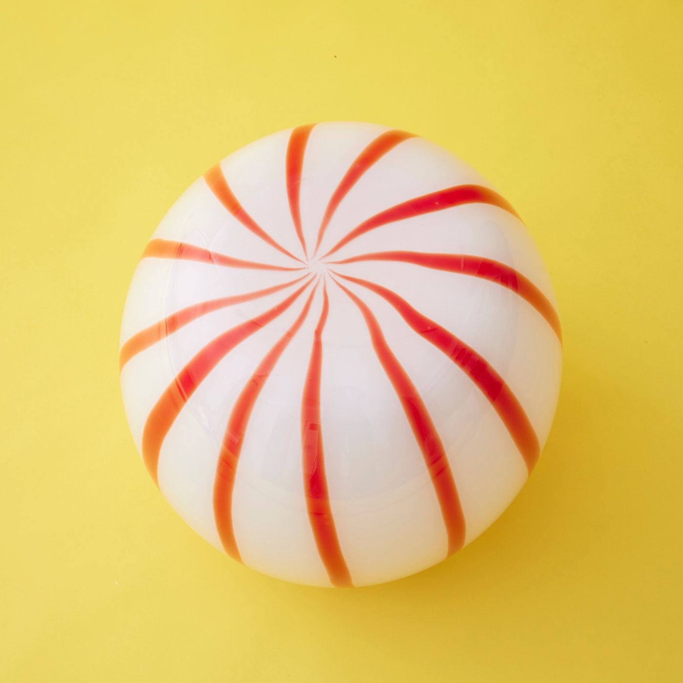 CANDY glass side table by STUDIO BERG, inspired by candy canes and lollipops