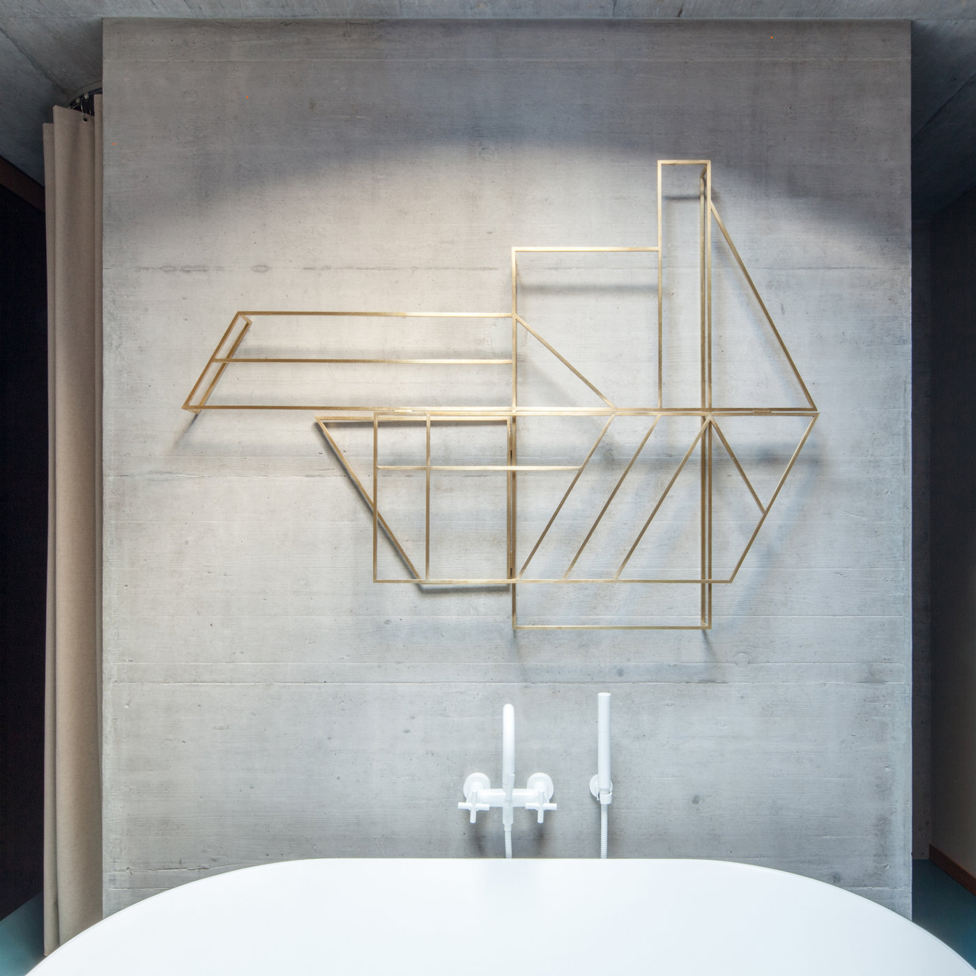 FOLDWORK RACK installed in the Klingnau terrace houses by Haefeli Architekten