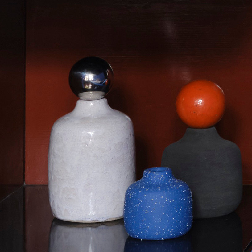 KNSTRKT stackable ceramics and VIIE VASES by STUDIO BERG, styled at Tautes Heim in Berlin