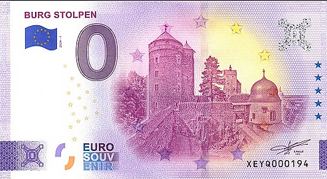 Null-Euro-Souvenirschein, Burg Stolpen