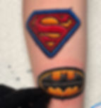 superman batman patch embroidery tattoo