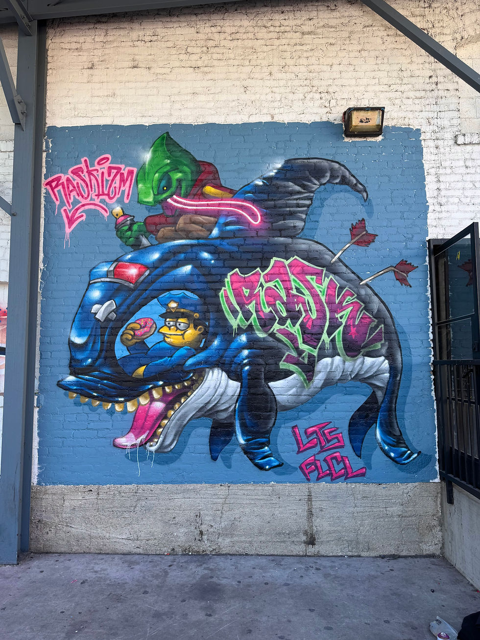 Killer Whale with Chameleon mural