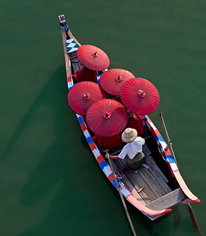 Monks on a Canoe