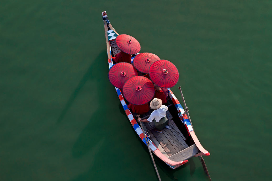 Monks on a Canoe