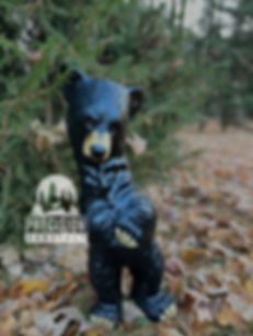 standing black bear