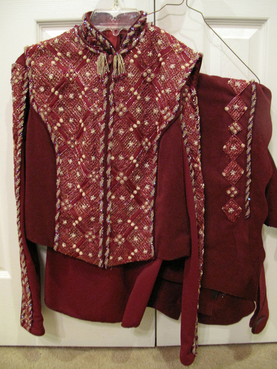 Show Season Burgundy/Gold Outfit