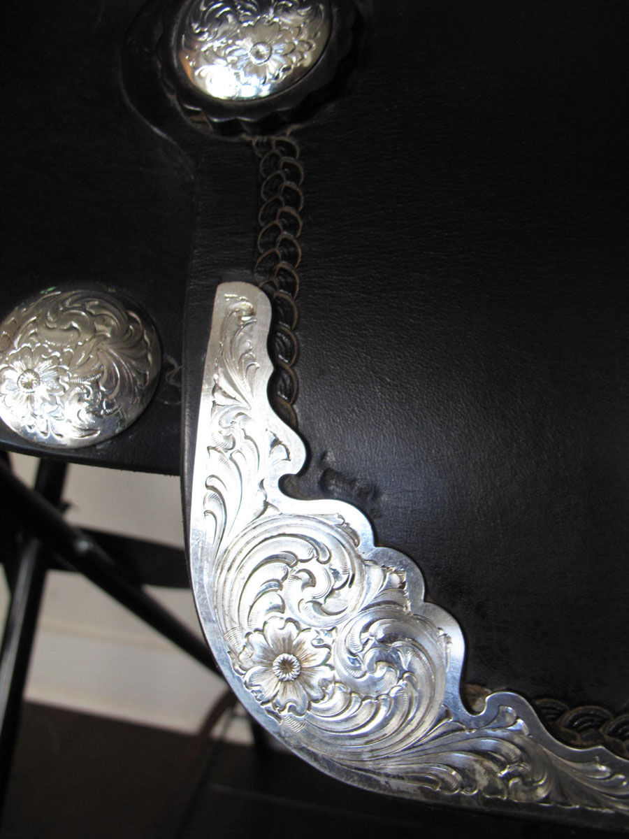 Thumbnail: 22" Steele Western Dark Oil Show Saddle