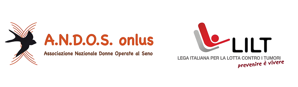 Loghi delle associazioni ANDOS e LILT a supporto delle clienti di Parrucche.store
