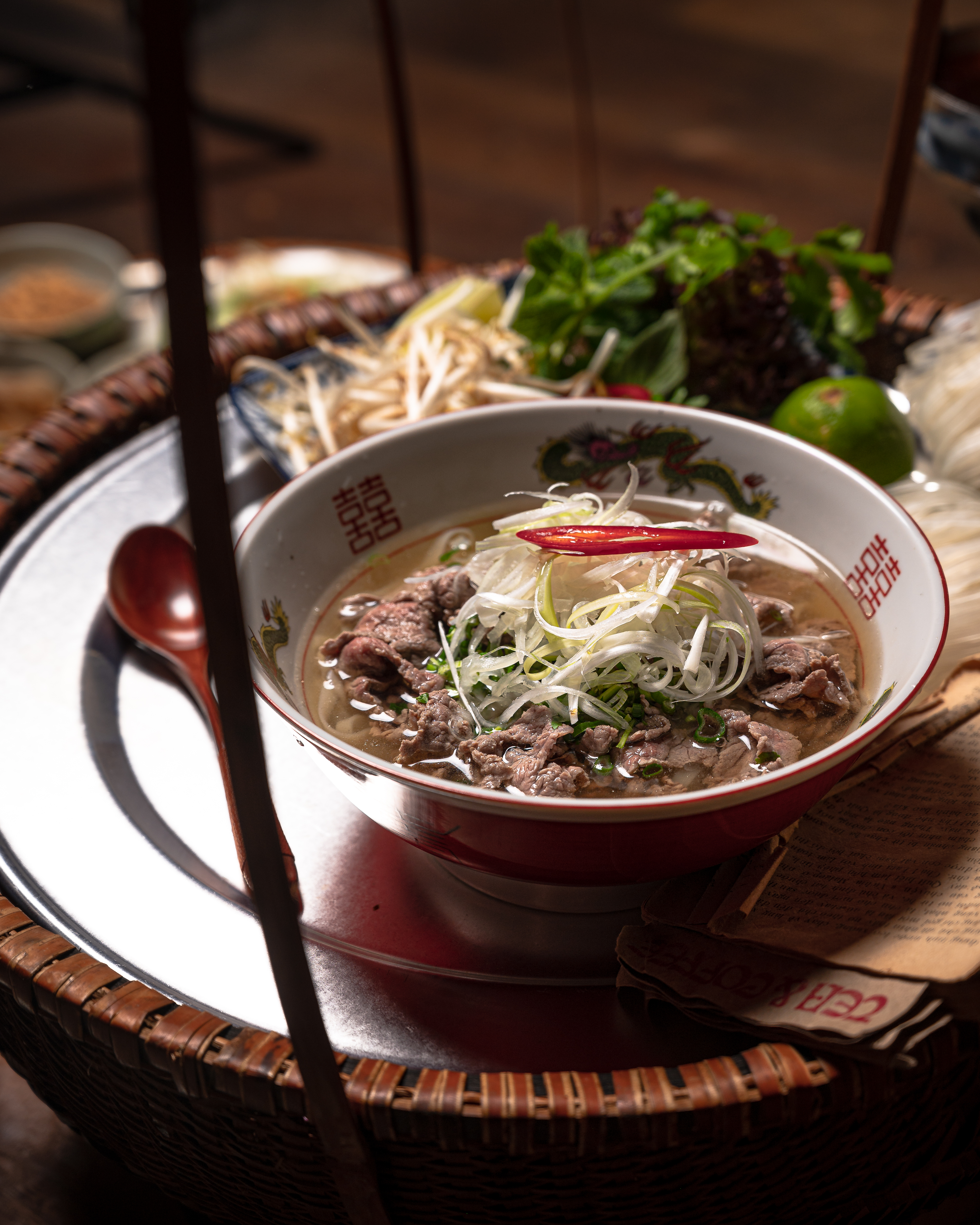 Arranged Food and Objects