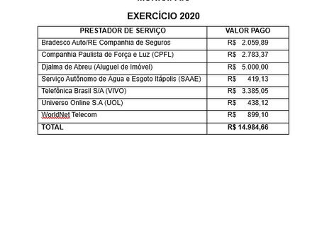 LISTA DE PRESTADORES DE SERVIÇOS 2020