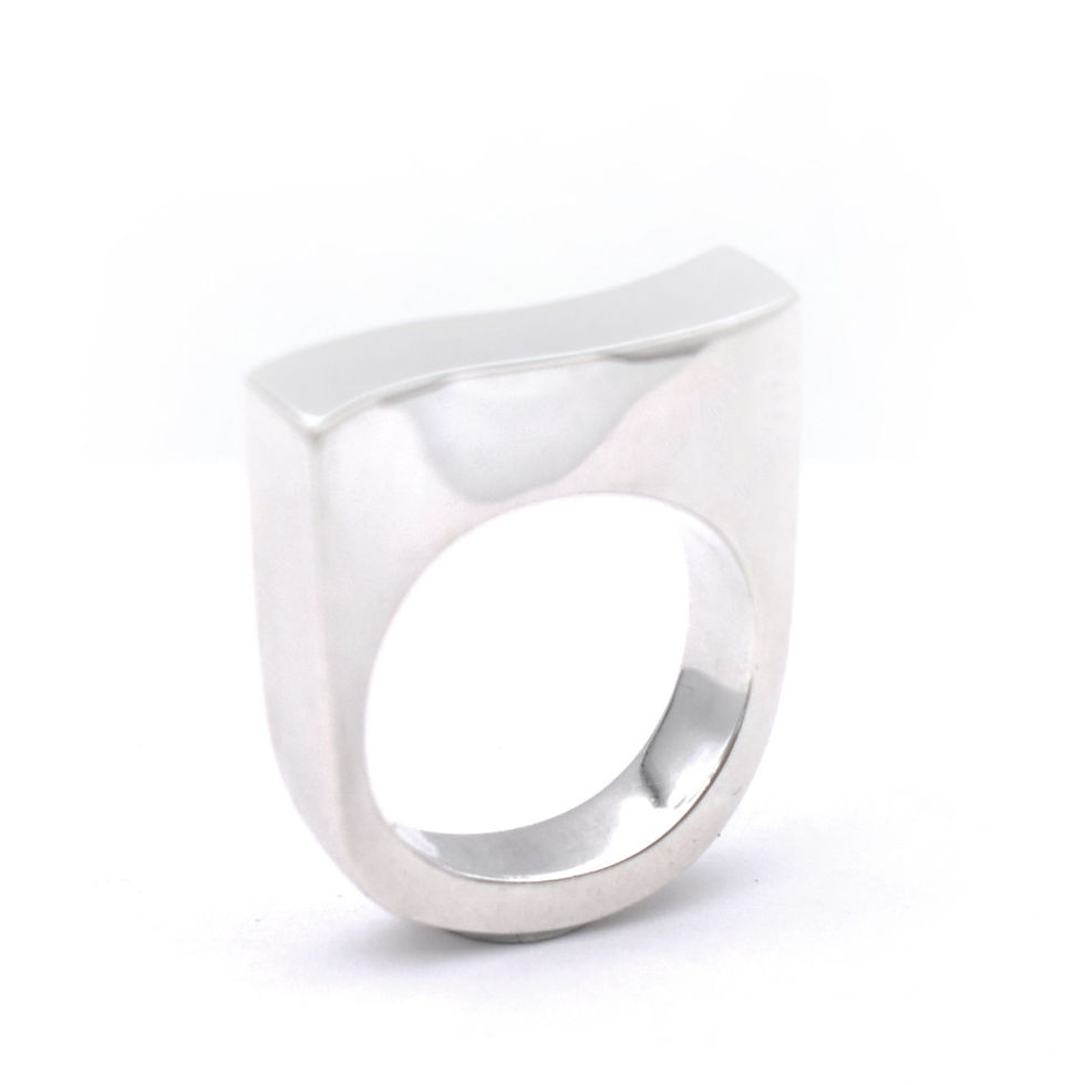 Thumbnail: W A V E Solid Sterling Silver Ring