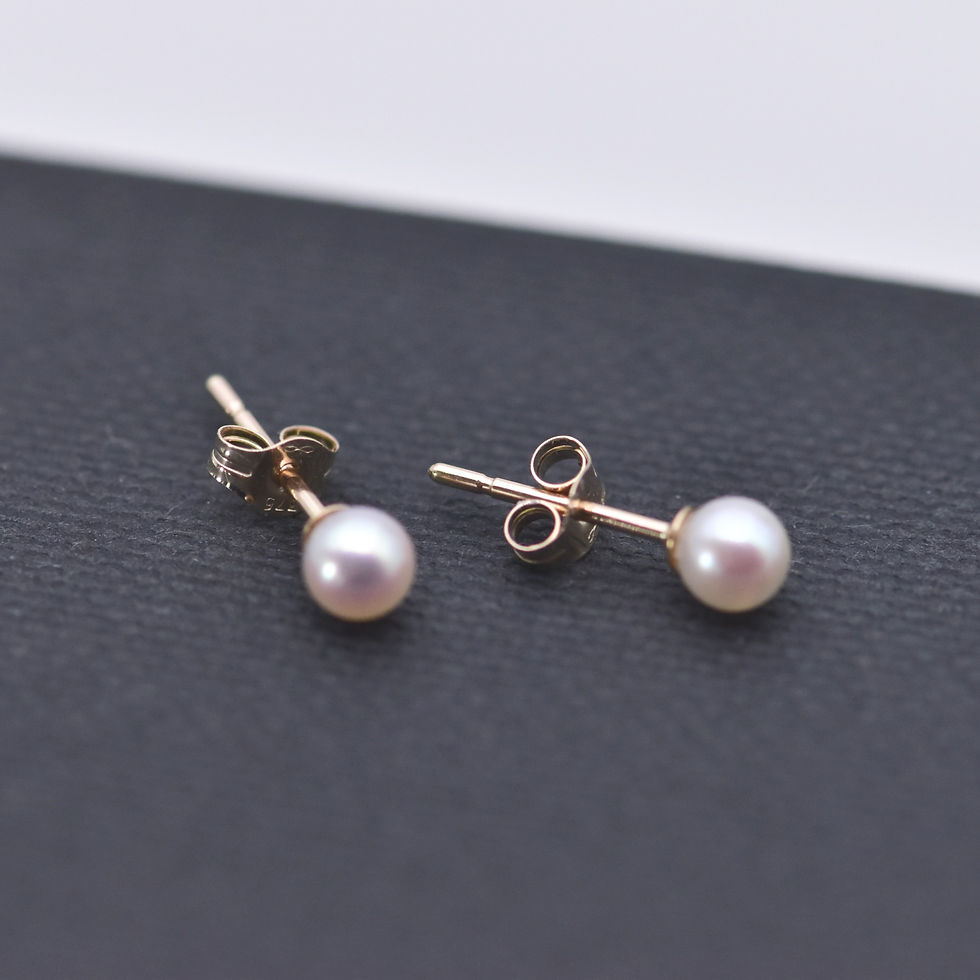 Thumbnail: A K O Y A Pearls 9ct Gold Studs