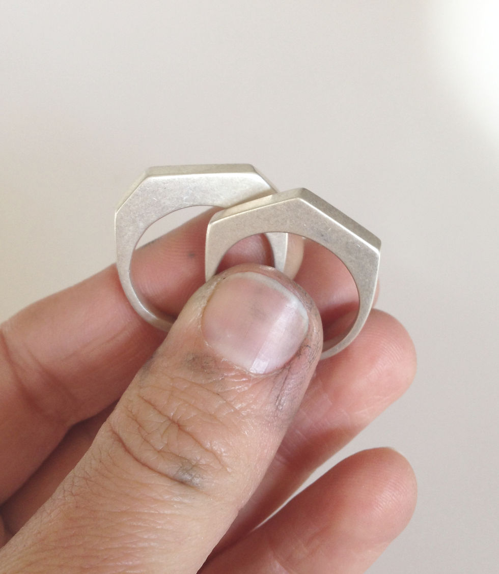 Thumbnail: S L I C E S  Sterling Silver Rings